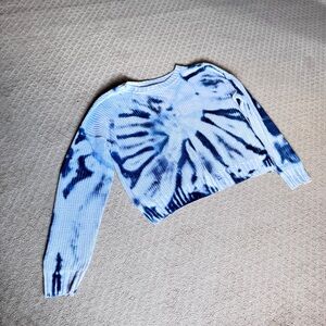 Hippie Rose Blue and White Knit Sweater